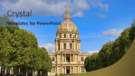  Presentation with paris france - Presentation design consisting of beautiful-architecture-of-the-les background and a light blue colored foreground