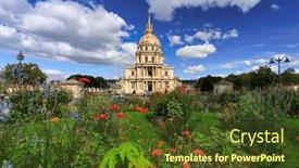  Presentation with paris france - Presentation enhanced with beautiful-architecture-of-the-les background and a tawny brown colored foreground