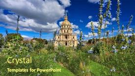  Presentation with paris france - Theme consisting of beautiful-architecture-of-the-les background and a tawny brown colored foreground