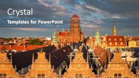  Presentation with architecture - Slides enhanced with beautiful-architecture-of-the-main background and a ocean colored foreground