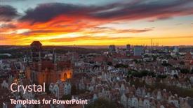  Presentation with architecture - PPT theme with beautiful-architecture-of-the-main background and a tawny brown colored foreground