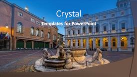  Presentation with architecture - PPT layouts enhanced with beautiful-architecture-of-the-piazza background and a teal colored foreground