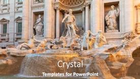  Presentation with rome italy - Slide set consisting of beautiful-architecture-of-the-trevi background and a coral colored foreground