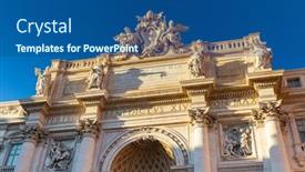  Presentation with rome italy - Colorful slide set enhanced with beautiful-architecture-of-the-trevi backdrop and a ocean colored foreground