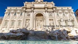  Presentation with rome - Presentation consisting of beautiful-architecture-of-the-trevi background and a soft green colored foreground