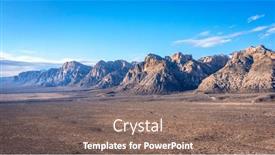  Presentation with las vegas - Slide set with beautiful-arid-rugged-and-mountainous background and a coral colored foreground