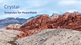  Presentation with las vegas nevada - Presentation theme with beautiful-arid-rugged-and-mountainous background and a sky blue colored foreground