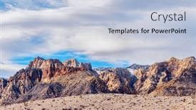  Presentation with las vegas nevada - PPT theme featuring beautiful-arid-rugged-and-mountainous background and a lemonade colored foreground