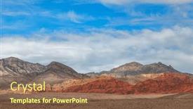  Presentation with las vegas - PPT layouts consisting of beautiful-arid-rugged-and-mountainous background and a tawny brown colored foreground