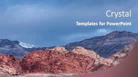  Presentation with las vegas nevada - Slides having beautiful-arid-rugged-and-mountainous background and a teal colored foreground