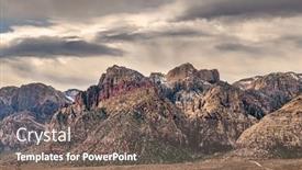  Presentation with las vegas nevada - Presentation design featuring beautiful-arid-rugged-and-mountainous background and a violet colored foreground