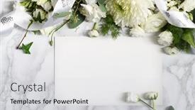  Presentation with card holiday flowers abstract - PPT theme having beautiful-arrangement-of-empty-card background and a light gray colored foreground
