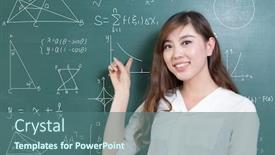  Presentation with teaching - Beautiful presentation featuring beautiful asian girl teacher teaching in class backdrop and a sky blue colored foreground