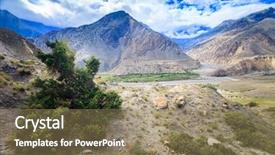  Presentation with nepal - PPT layouts consisting of beautiful asian landscape bright colors pristine nature nepal background and a coral colored foreground
