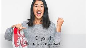  Presentation with asian - PPT theme enhanced with beautiful-asian-young-woman-holding background and a light gray colored foreground