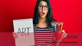  Presentation with colored pencils - Audience pleasing presentation consisting of beautiful-asian-young-woman-holding backdrop and a crimson colored foreground