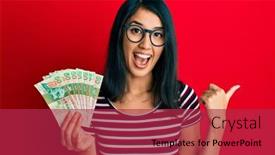  Presentation with hong kong - Cool new PPT theme with beautiful-asian-young-woman-holding backdrop and a red colored foreground