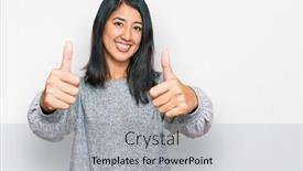  Presentation with asian - Cool new slide deck with beautiful-asian-young-woman-wearing backdrop and a light gray colored foreground