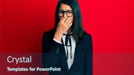  Presentation with bad breath - PPT layouts with beautiful-asian-young-woman-wearing background and a navy blue colored foreground