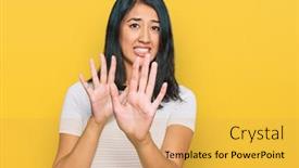  Presentation with lactation young woman breastfeeding - Presentation theme consisting of beautiful-asian-young-woman-wearing background and a yellow colored foreground