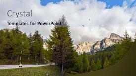  Presentation with asphalt road - Beautiful presentation featuring beautiful-asphalt-road-flock backdrop and a light blue colored foreground