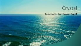  Presentation with deep ocean - Theme with beautiful-atlantic-ocean-during-sunny background and a light blue colored foreground