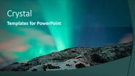  Presentation with aurora borealis northern lights - Cool new theme with beautiful-aurora-borealis-northern-lights backdrop and a ocean colored foreground