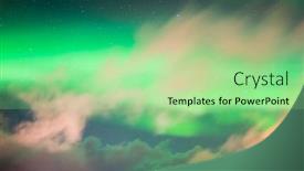  Presentation with aurora borealis northern lights - Beautiful PPT layouts featuring beautiful-aurora-borealis-northern-lights backdrop and a mint green colored foreground