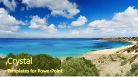  Presentation with australian bush - Colorful theme enhanced with beautiful australian beach backdrop and a tawny brown colored foreground