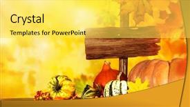  Presentation with beautiful fresh leaves water drops - Beautiful presentation design featuring beautiful autumn background with maple backdrop and a yellow colored foreground