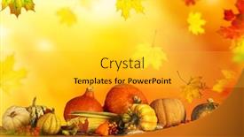  Presentation with maple leaves - Audience pleasing PPT theme consisting of beautiful autumn background with maple leaves backdrop and a light gray colored foreground
