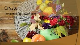  Presentation with barn wood autumn apples - PPT layouts featuring beautiful autumn composition on wooden background and a gold colored foreground