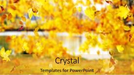  Presentation with country - Cool new presentation theme with beautiful autumn in an european backdrop and a yellow colored foreground