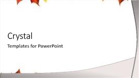  Presentation with autumn - PPT theme consisting of beautiful autumn leaf on white background and a white colored foreground