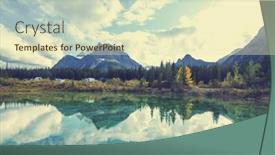  Presentation with fall mountains - Audience pleasing PPT layouts consisting of beautiful autumn season in canadian mountains fall background backdrop and a soft green colored foreground