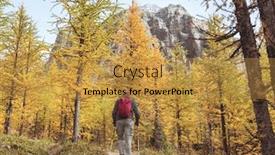  Presentation with fall mountains - Audience pleasing slides consisting of beautiful-autumn-season-in-canadian backdrop and a gold colored foreground