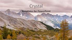  Presentation with fall mountains - PPT layouts featuring beautiful-autumn-season-in-canadian background and a lemonade colored foreground