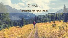  Presentation with fall mountains - Slides consisting of beautiful-autumn-season-in-canadian background and a cream colored foreground