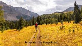  Presentation with fall-mountains - Slide deck enhanced with beautiful-autumn-season-in-canadian background and a gold colored foreground