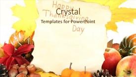  Presentation with thanksgiving - Slide set consisting of beautiful autumn thanksgiving day composition background and a cream colored foreground