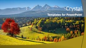  Presentation with sunrise - Presentation having beautiful-autumn-with-a-red background and a teal colored foreground