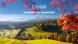  Presentation with trees - Presentation enhanced with beautiful-autumn-with-a-red background and a teal colored foreground