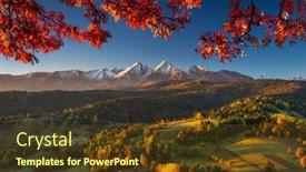  Presentation with trees - PPT layouts featuring beautiful-autumn-with-red-trees background and a tawny brown colored foreground