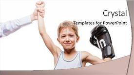  Presentation with victory sport - Amazing theme having beautiful award - martial art sport success backdrop and a white colored foreground