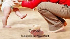  Presentation with mother baby - Presentation design having beautiful baby and mother shot background and a lemonade colored foreground