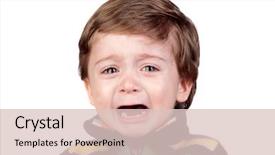  Presentation with baby crying - PPT theme enhanced with beautiful baby crying isolated background and a lemonade colored foreground