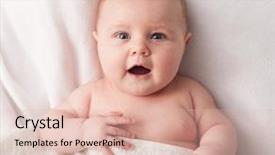  Presentation with eye - Slide set having beautiful baby is hiding background and a lemonade colored foreground