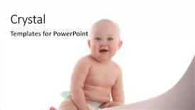  Presentation with christian baby shower - Colorful presentation theme enhanced with beautiful baby on a white backdrop and a  colored foreground