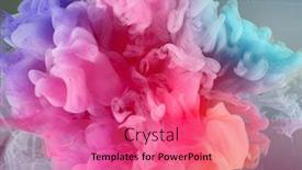  Presentation with rainbow - Slide set featuring beautiful background from acrylic rainbow background and a coral colored foreground