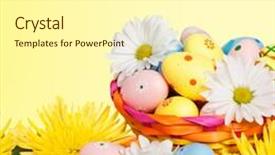  Presentation with easter - Colorful PPT theme enhanced with good friday - beautiful background with easter eggs backdrop and a cream colored foreground